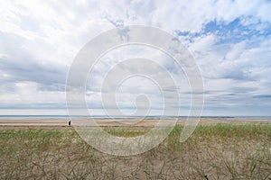 The Lindbergh Beach on a cloudy Day in France, Normandy