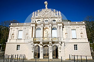 Linderhof Palace in a Autumn Day photo