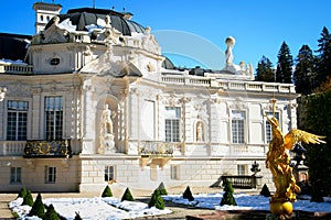 Linderhof Palace in a Autumn Day photo