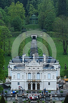 Linderhof palace with music pavilion photo