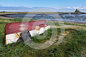 LINDISFARNE CASTLE, HOLY ISLAND/NORTHUMBERLAND - AUGUST 16 : Vie