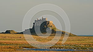 Lindisfarne Castle stands alone on the edge of Holy Island