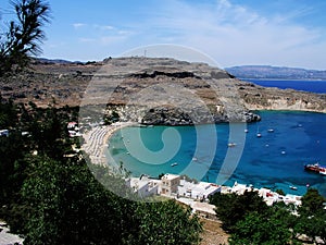 Lindos beach greece