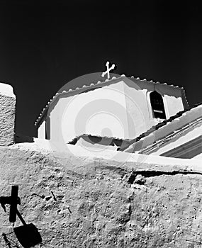 Lindos Church With Two Crosses