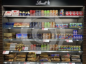 Lindt chocolate at Flughafen Zurich in Zurich, Switzerland