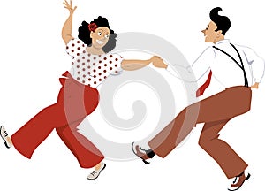 Lindy hop dancers