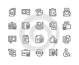 Line Accounting Icons