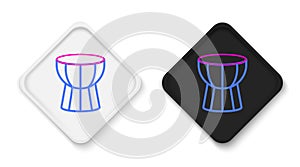 Line African darbuka drum icon isolated on white background. Musical instrument. Colorful outline concept. Vector