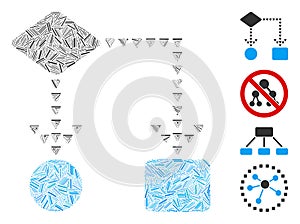 Line Algorithm Flowchart Icon Vector Collage