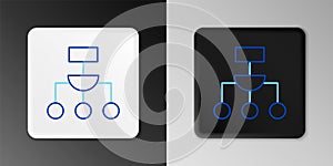 Line Algorithm icon isolated on grey background. Algorithm symbol design from Artificial Intelligence collection