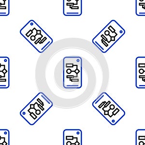 Line Algorithm icon isolated seamless pattern on white background. Algorithm symbol design from Artificial Intelligence
