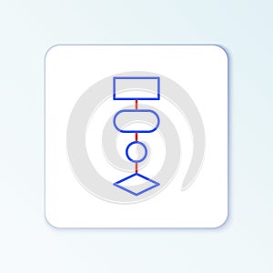 Line Algorithm icon isolated on white background. Algorithm symbol design from Artificial Intelligence collection