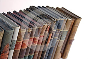 Line of ancient books