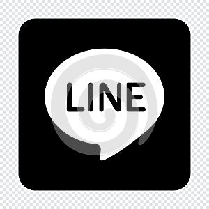 Line app icon illustration. Line app logo. Social media icon