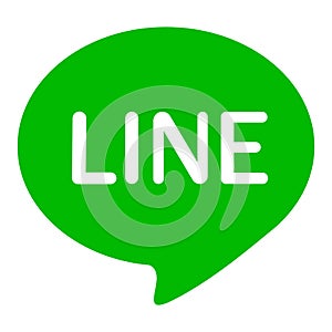 Line app icon illustration. Line app logo. Social media icon