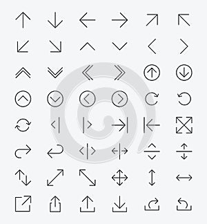 Line Arrow icon set