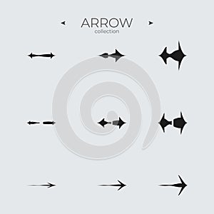 Line Arrow icon set. Line icons collection. Modern vector symbols.