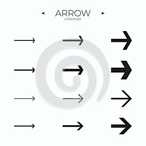 Line Arrow icon set. Line icons collection. Modern vector symbols.