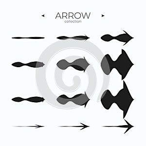 Line Arrow icon set. Line icons collection. Modern vector symbols.