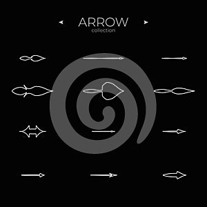 Line Arrow icon set. Line icons collection. Modern vector symbols.
