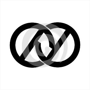 Line art AA, ANA initials geometric company logo photo