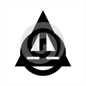 Line art ATO, OTA, TAO initials geometric company logo photo