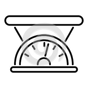 Line art bathroom scale icon