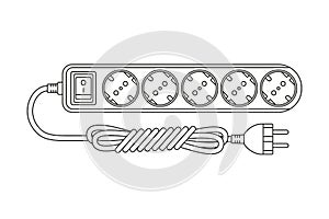 Linea arte bianco e nero elettrico estensione cordone 