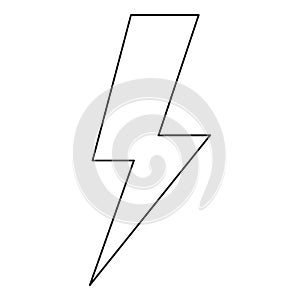 Line art black and white energy symbol