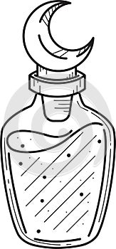 line art bottle icon set vector