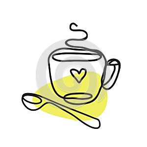 Line art coffee tea-06