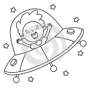 Line Art Drawing For Kids Coloring Page