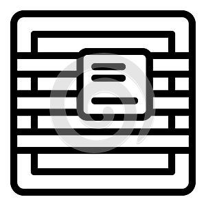 Data center server room icon showing network connection