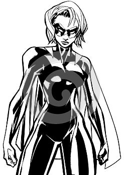 Superheroine Battle Mode Line Art