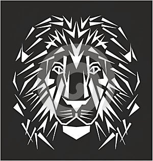 Line art Lion tattoo