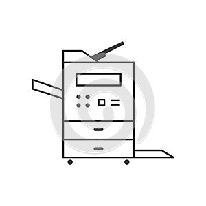 Line art of an office copier