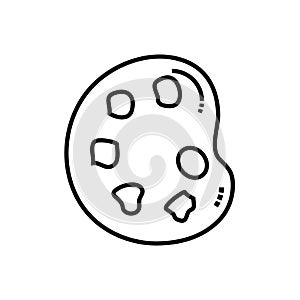 Line Art Paint Palette Icon for School and Art Class Projects