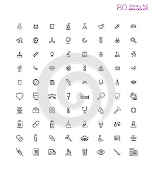 Line art simple icon set for web and applications vector