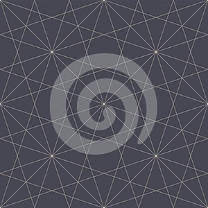 Line Art Tracery Grid Outline Seamless Pattern Vector Subtle Abstract Background