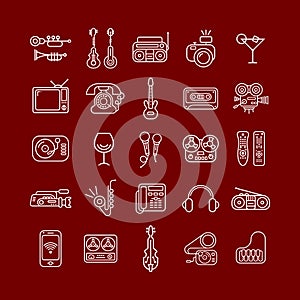 Line Art Vector Icon Set