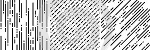 Line Backgrounds Pattern Set. Minimal Geometric Gradients. Vector Illustration