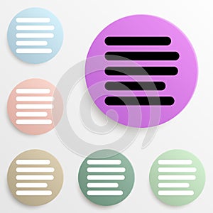 line badge color set. Simple glyph, flat vector of web icons for ui and ux, website or mobile application