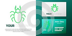 Line Beetle deer icon isolated on white background. Horned beetle. Big insect. Colorful outline concept. Vector