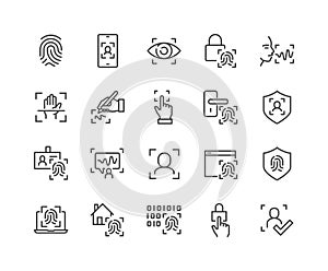 Line Biometric Icons