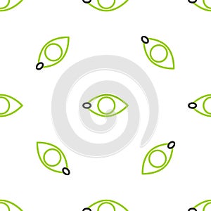 Line Blindness icon isolated seamless pattern on white background. Blind sign. Vector