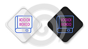 Line Books about programming icon isolated on white background. Programming language concept. PHP, CSS, XML, HTML