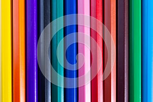 Line of bright color pencil are used as background images