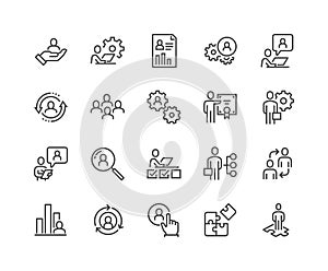 Line Business Management Icons