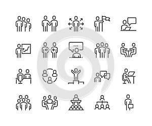 Line Business People Icons