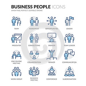 Line Business People Icons